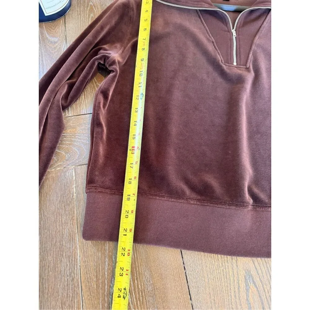 NILI LOTAN Bentley Quarter‎ Zip Sweatshirt Size Medium